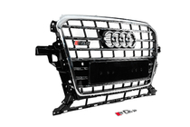 Audi Q5 2008-2017 рр. Передня решітка SQ-Style (2012-2017, чорна з хромом) фото 3