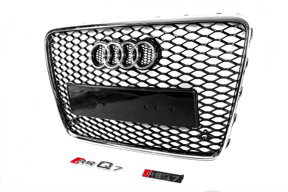 Audi Q7 2005-2015 рр. Передня решітка RSQ-Style (чорна з хромом) Фото 2