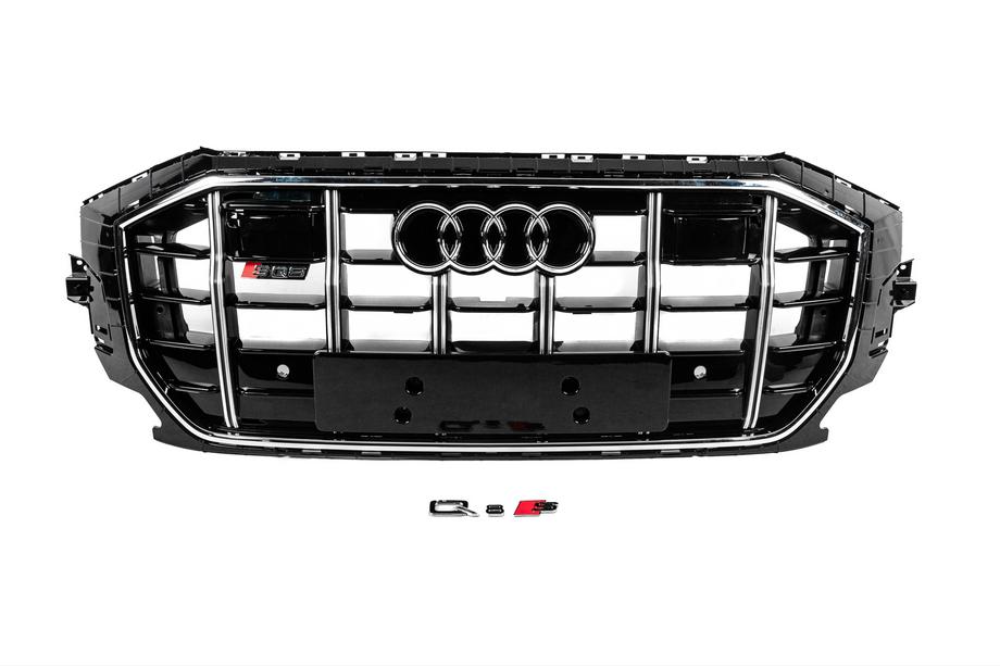 Audi Q8 2018- рр. Передня решітка SQ-Style (2018-2023, чорна з хромом) Фото 1