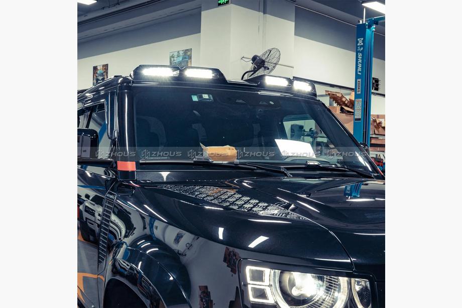 Land Rover Defender 2019- рр. Козирьок лобового скла з 4 LED Фото 10
