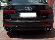 Audi A6 C8 2018- рр. Задній дифузор з насадками S-Style (для S / S-Line) фото 1