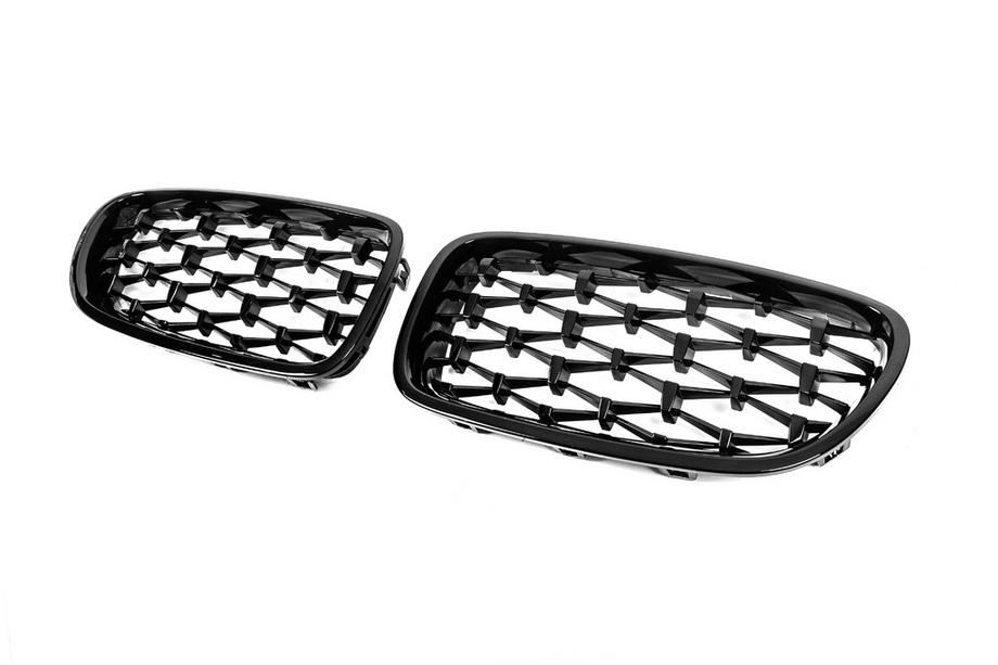 BMW 5 серія F10/F11 2010-2016 рр. Ніздрі Diamond Black (чорний глянець) Фото 6