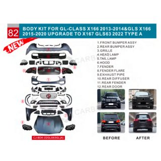 Комплект рестайлінгу з X166 в GLS63 X167 (Type-A)