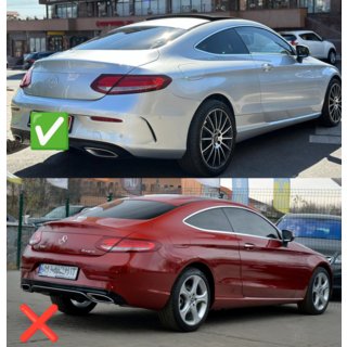 Задній дифузор з насадками Black (для Coupe дизайн AMG63) фото 3
