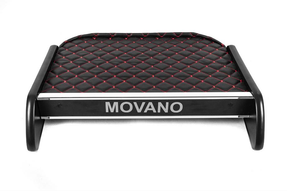 Opel Movano 2010-2021 рр. Полиця на панель (Чорна з червоною ниткою) Фото 1