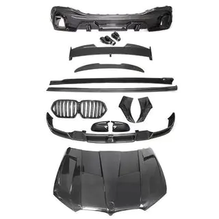 Комплект обвісів з капотом Carbon V2 (2018-2022) BMW X6 G06 2019-2027 рр. фото 3