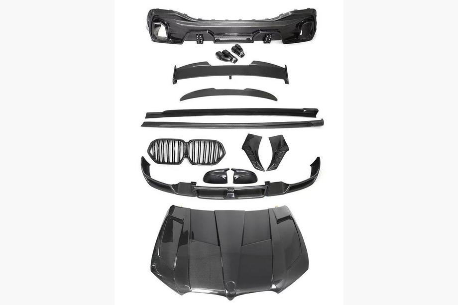 BMW X6 G06 2019-2027 рр. Комплект обвісів з капотом Carbon V2 (2018-2022) Фото 3