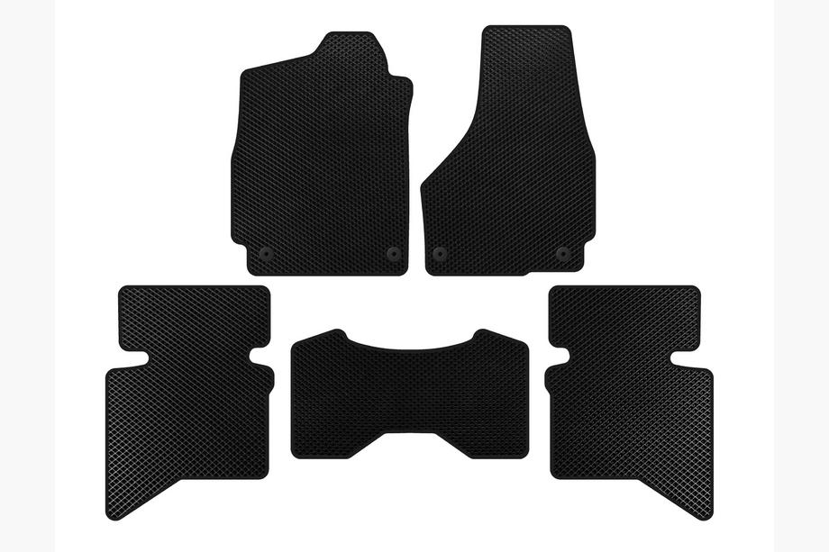 Dodge RAM (DS/DJ/D2) 2009-2024 рр. Килимки EVA (2009+, 5-ти місний/Чотиримісна кабіна, Чорний)