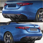 Alfa Romeo Giulia 2016-2022 рр. Дифузор заднього бампера з насадками V1 (Пластик) фото 5