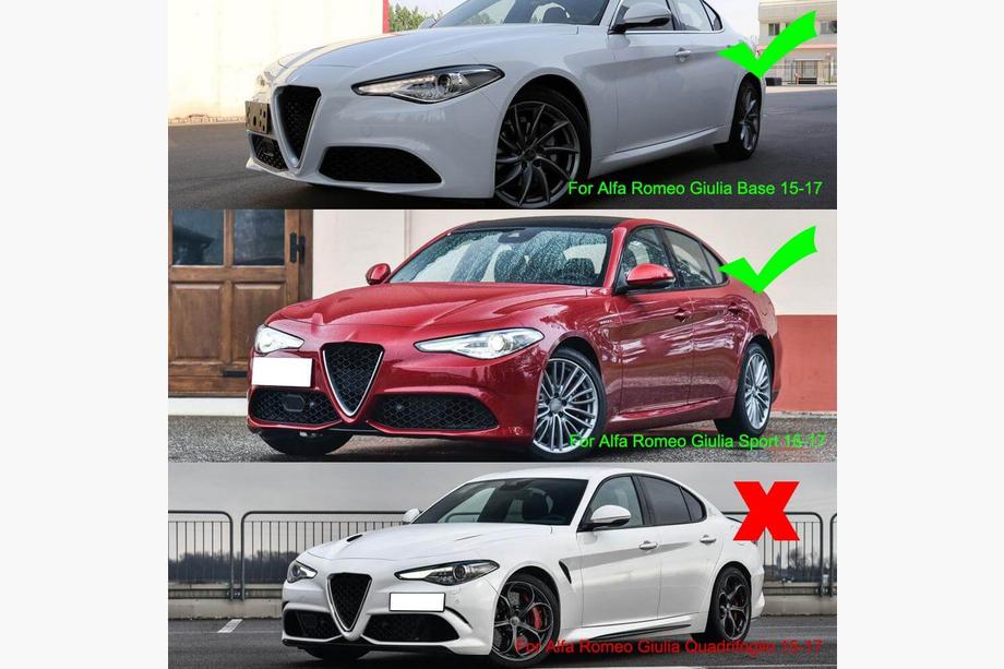 Alfa Romeo Giulia 2016-2022 рр. Бокові пороги V1 (для Base/Sport, Карбон) Фото 7