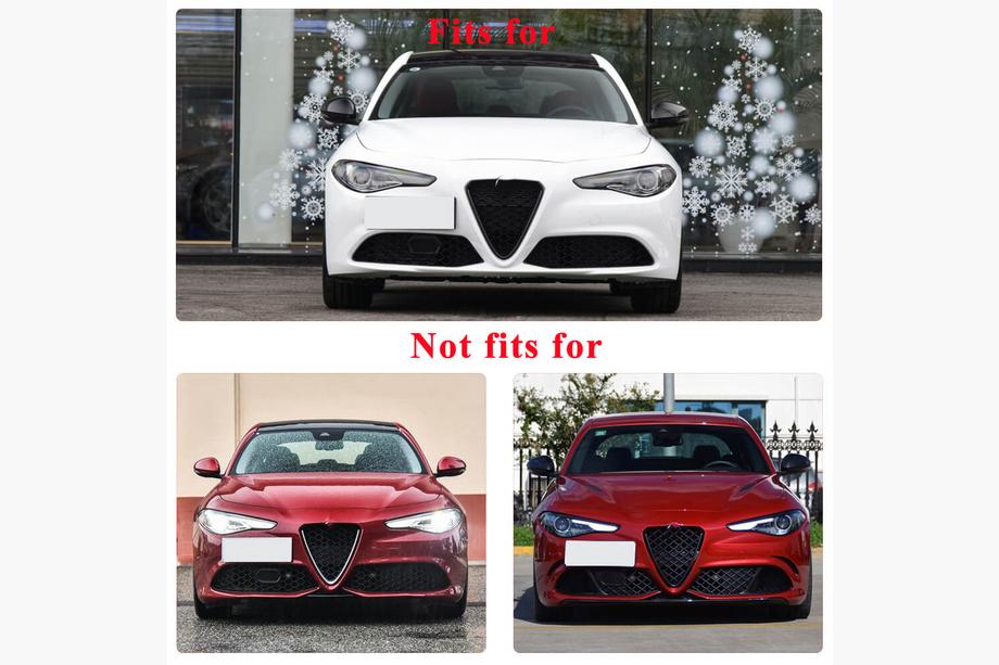 Alfa Romeo Giulia 2016-2022 рр. Накладка на решітку (для Base, Сухий карбон) Фото 6