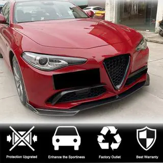 Накладки на протитуманки (для Base, Карбон) Alfa Romeo Giulia 2016-2022 рр. фото 4
