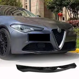 Накладка на передній бампер Lip V2 (для Base, Карбон) Alfa Romeo Giulia 2016-2022 рр. фото 1