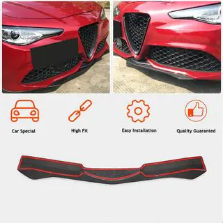 Накладка на передній бампер Lip (для Sport, Карбон) Alfa Romeo Giulia 2016-2022 рр. фото 3