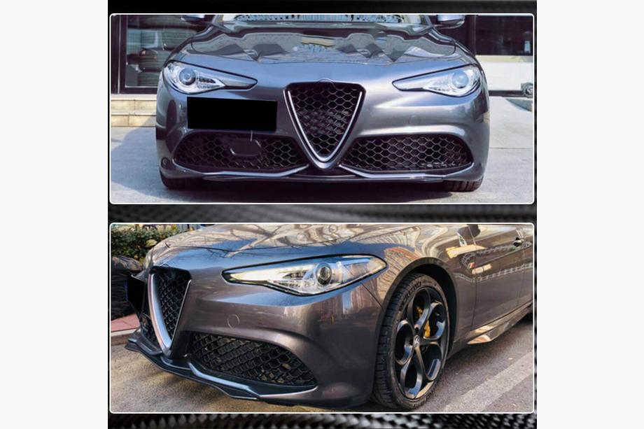 Alfa Romeo Giulia 2016-2022 рр. Накладка на передній бампер Lip (для Sport, Карбон) Фото 6