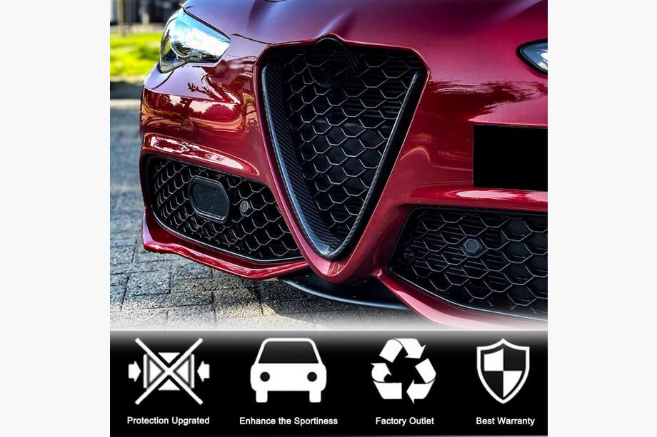 Alfa Romeo Giulia 2016-2022 рр. Накладка на решітку (для Sport/Quadrifoglio) Фото 4