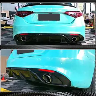 Дифузор заднього бампера (для Sport, Карбон) Alfa Romeo Giulia 2016-2022 рр. фото 4