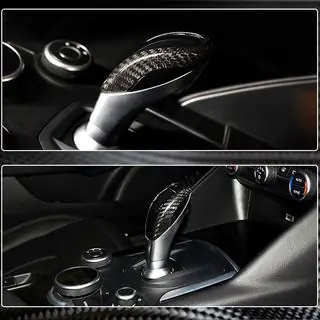 Накладка на ручку КПП (Сухий Карбон) Alfa Romeo Giulia 2016-2022 рр. фото 4