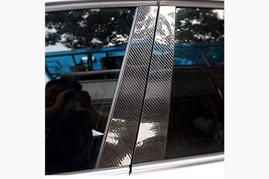 Alfa Romeo Stelvio 2016- рр. Накладки на стійки (2017-2023, Карбон) Image