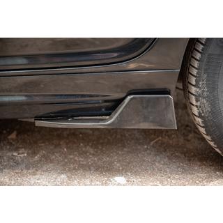 Універсальні Flap накладки на задній бампер тип-D (2 шт, чорний глянець, ABS-пластик) фото 4