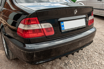 Універсальний задній дифузор тип-E (чорний глянець, ABS-пластик) фото 13