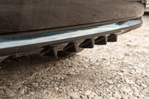 Універсальний задній дифузор тип-E (чорний глянець, ABS-пластик) фото 2