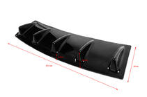 Універсальний задній дифузор тип-E (чорний глянець, ABS-пластик) фото 4