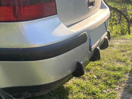 Універсальний задній дифузор тип-D (4шт, чорний глянець, ABS-пластик) фото 2