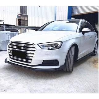 Накладка на передній бампер Lip V1 (для Base 2017-2020 HB, Карбон) Audi A3 2012-2020 рр. фото 3