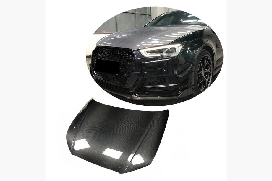 Audi A3 2012-2020 рр. Капот V2 (для Sedan 2012-2016, Карбон) Image