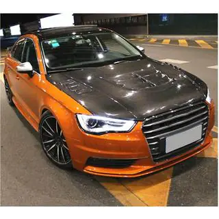 Капот V1 (для Sedan 2012-2016, Карбон) Audi A3 2012-2020 рр. фото 3