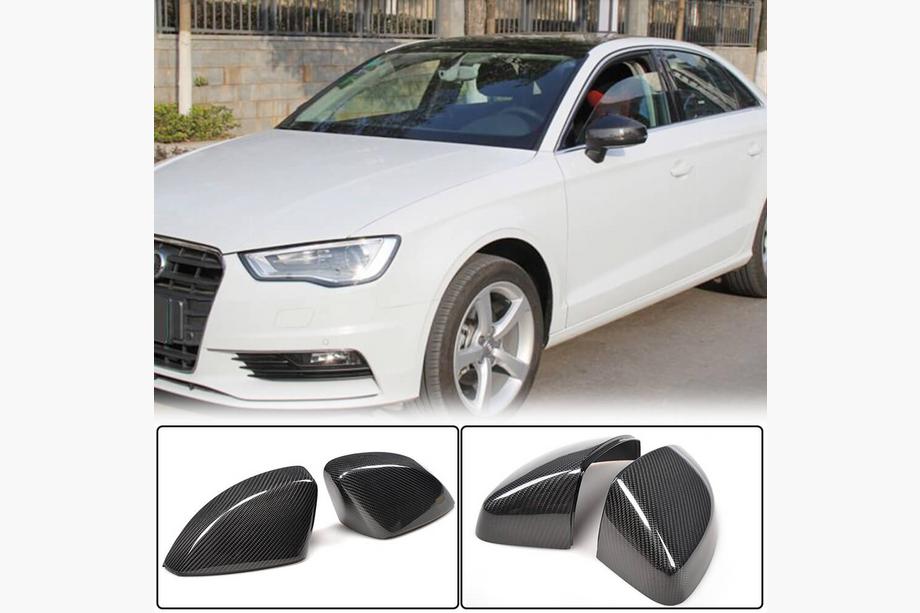 Audi A3 2012-2020 рр. Накладки на дзеркала Заміна Стиль (Карбон) V2 Фото 1