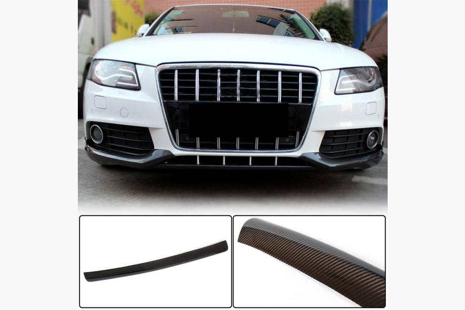 Audi A4 B8 2007-2015 рр. Накладка на передній бампер центральна (для Base 2007-2011, Карбон) Image