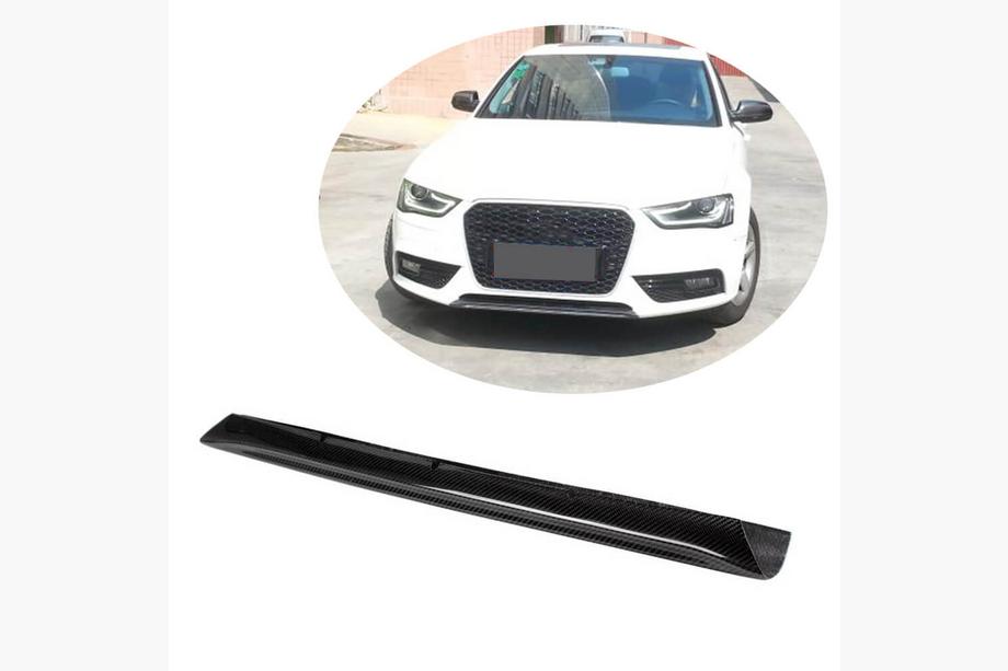 Audi A4 B8 2007-2015 рр. Накладка на передній бампер (для Base 2011-2015, Карбон) Image