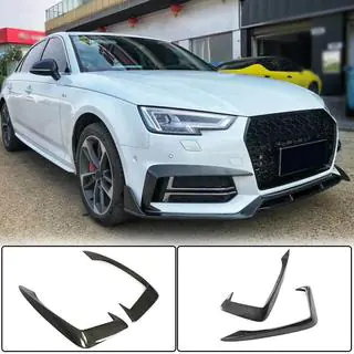 Накладки на протитуманні фари V2 (для S-Line Sedan 2015-2019, Карбон) фото 1
