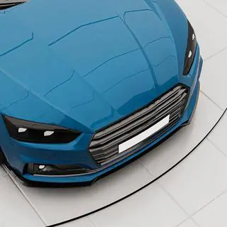 Накладка на передній бампер Lip V2 (для S-Line 2016-2020, Карбон) фото 2