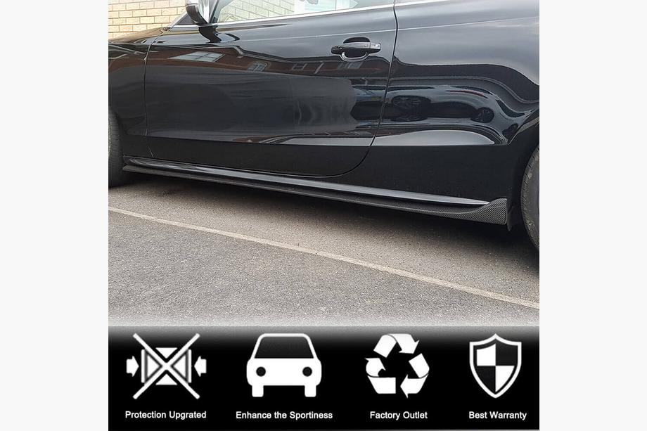 Audi A5 2007-2015 рр. Бокові пороги (Купе/кабріолет, Карбон) Фото 2