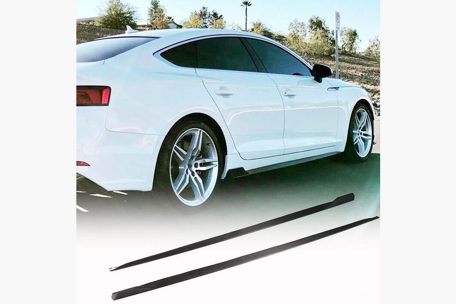 Audi A5 2016-2025 рр. Бокові пороги 2016-2020 V2 (для Sportback, Карбон) Image