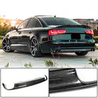 Audi A6 C7 2011-2017 рр. Дифузор заднього бампера Карбон (для Base 2011-2014) фото 1