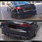 Audi A6 C7 2011-2017 рр. Дифузор заднього бампера Карбон (для Base 2014-2018) фото 4