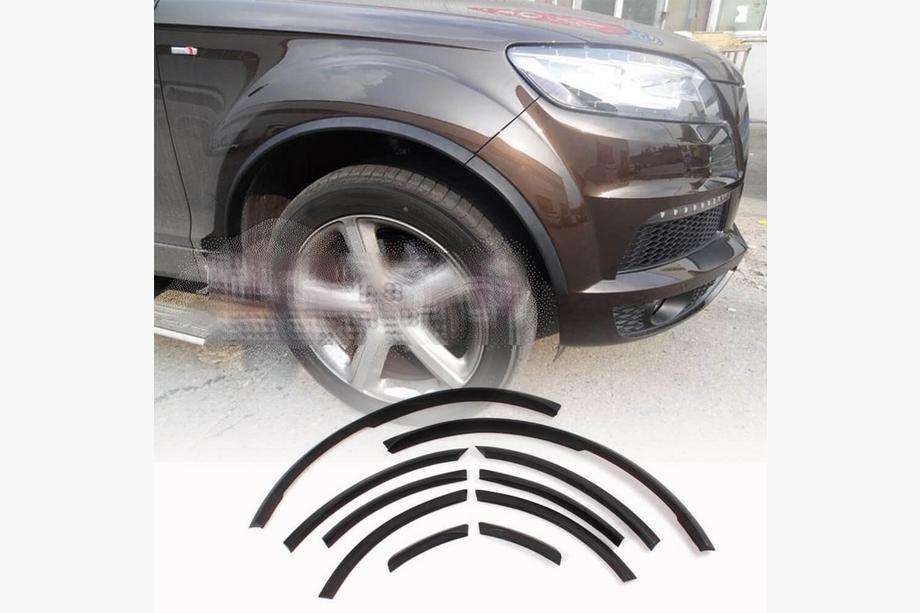 Audi Q7 2005-2015 рр. Накладки на колісні арки (Матова Чорна PU) Фото 1
