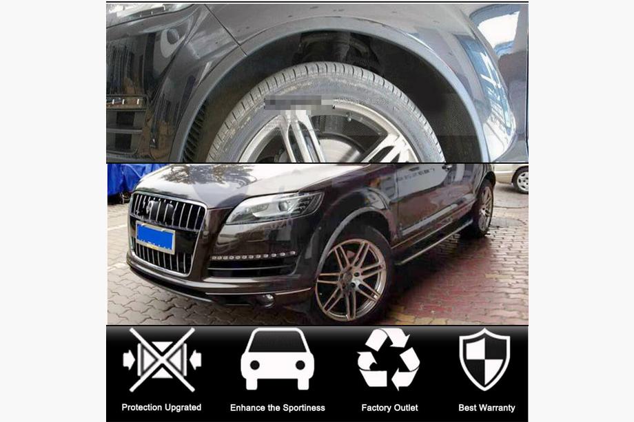 Audi Q7 2005-2015 рр. Накладки на колісні арки (Матова Чорна PU) Фото 2
