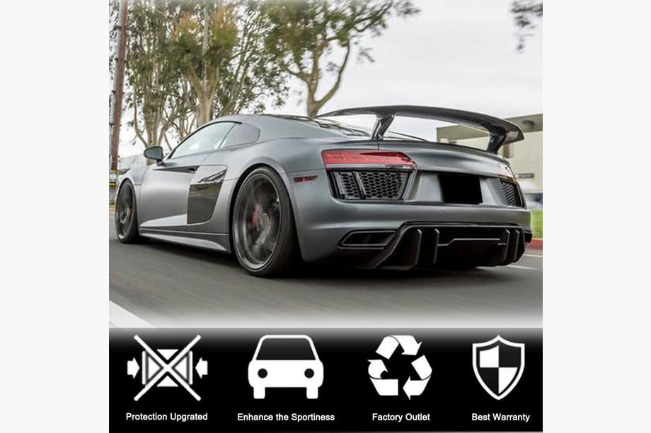 Audi R8 2015- рр. Дифузор заднього бампера V1 (2015-2020, Карбон) Фото 2