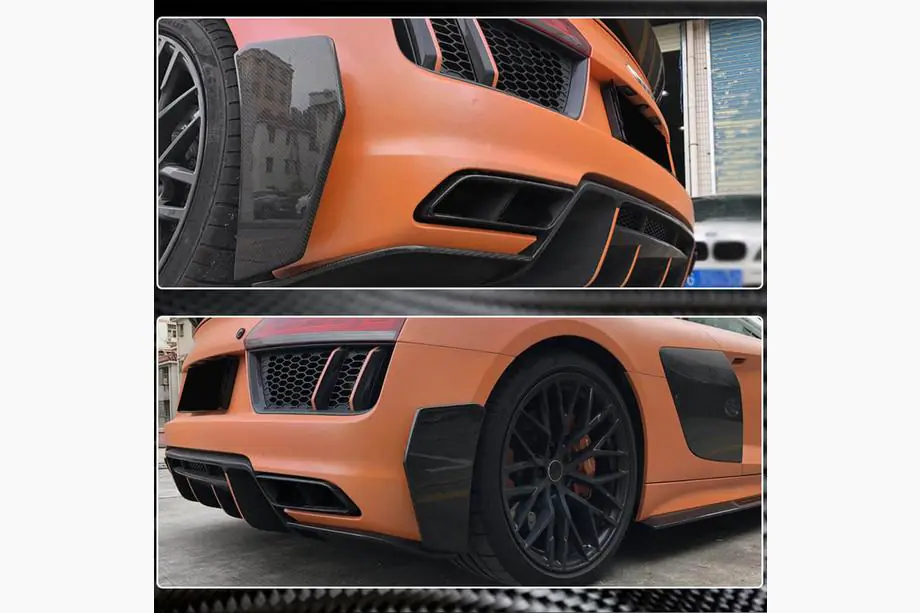 Audi R8 2015- рр. Спліттери заднього бампера V1 (2015-2020, Карбон) Фото 4
