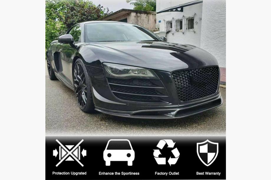 Audi R8 2006-2015 рр. Передній Бампер Ліп (Карбон) V2 Фото 2