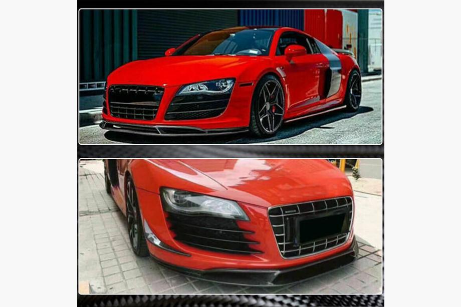 Audi R8 2006-2015 рр. Передній Бампер Ліп (Карбон) V2 Фото 3
