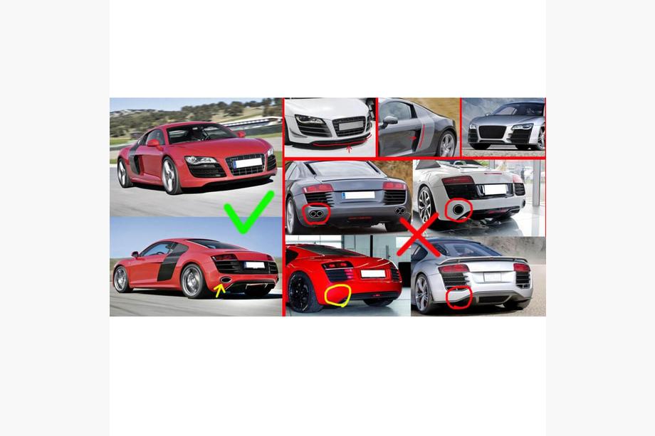 Audi R8 2006-2015 рр. Дифузор заднього бампера (Карбон) Фото 7