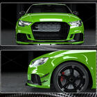 Накладки на передній бампер V2 (для RS3 SD 2017-2020, Карбон) фото 4