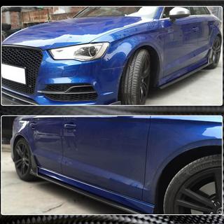 Бокові пороги V4 (для S-Line Sedan, Карбон) Audi A3 2012-2020 рр. фото 3