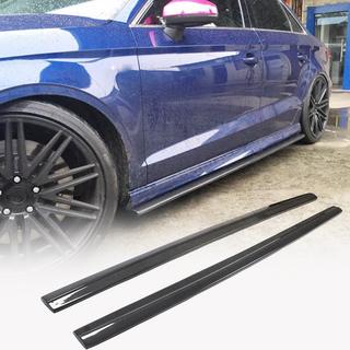 Бокові пороги V3 (для S-Line Sedan, Карбон) Audi A3 2012-2020 рр. фото 1